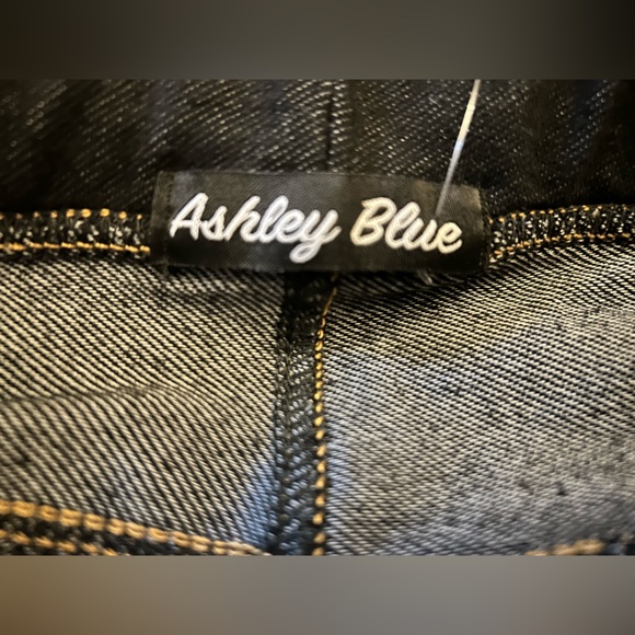 Ashley Blue Pull On shorts 3x dark blue cuffed cottom polyester stretch - Picture 9 of 9